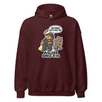 Security Stan hoodie in Maroon, front view