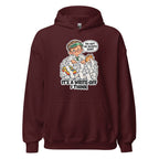 Accountant Andy hoodie in Maroon, front view