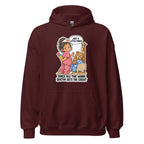 Nurse Nelly hoodie in Maroon, front view