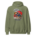 Mechanic Max hoodie in Military Green, front view