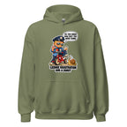 Officer Otis hoodie in Military Green, front view