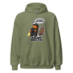Security Stan hoodie in Military Green, front view