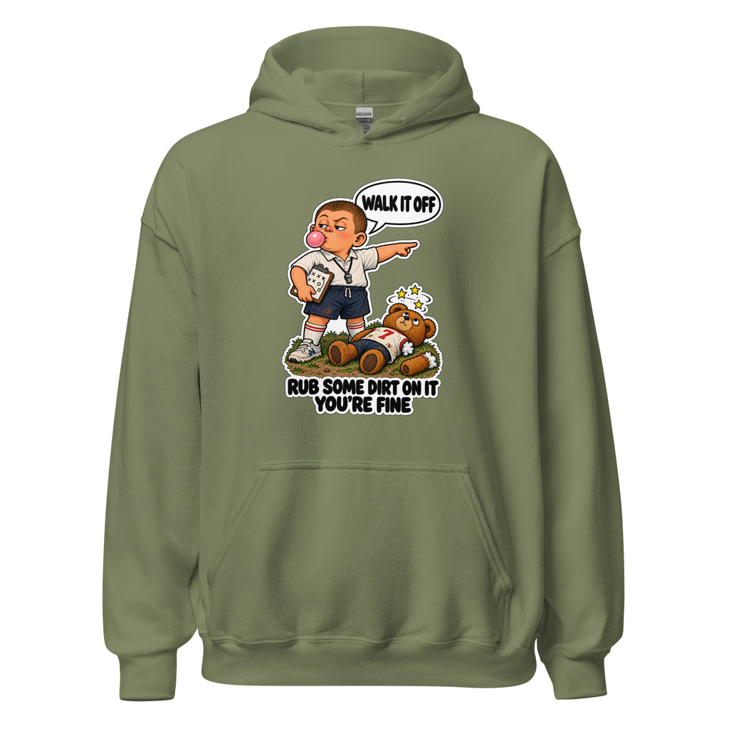 Coach Cal hoodie in Military Green, front view