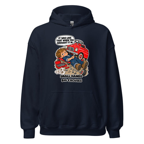 Mechanic Max hoodie in Navy, front view