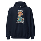Vet Vinny hoodie in Navy, front view