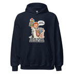 Waiter Wes hoodie in Navy, front view