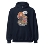 Hairdresser Holly hoodie in Navy, front view