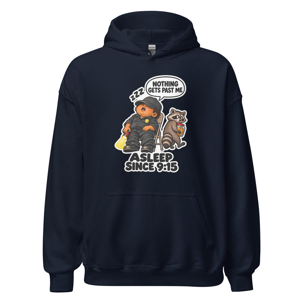 Security Stan hoodie in Navy, front view