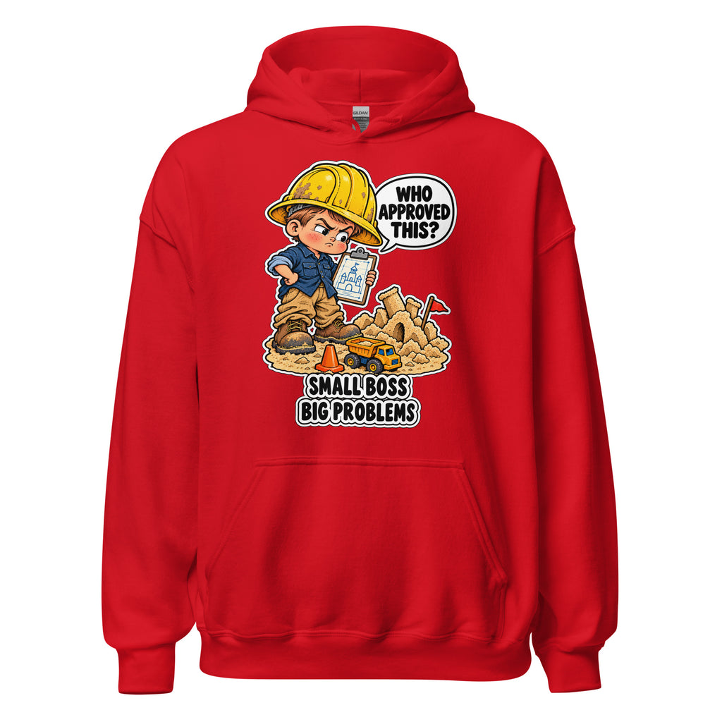 Foreman Frankie hoodie in Red, front view