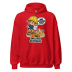 Foreman Frankie hoodie in Red, front view