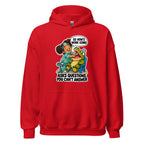 Dentist Dottie hoodie in Red, front view