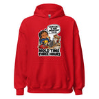 Customer Service Carl hoodie in Red, front view