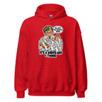 Accountant Andy hoodie in Red, front view