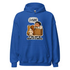 Pharmacist Phil hoodie in Royal, front view