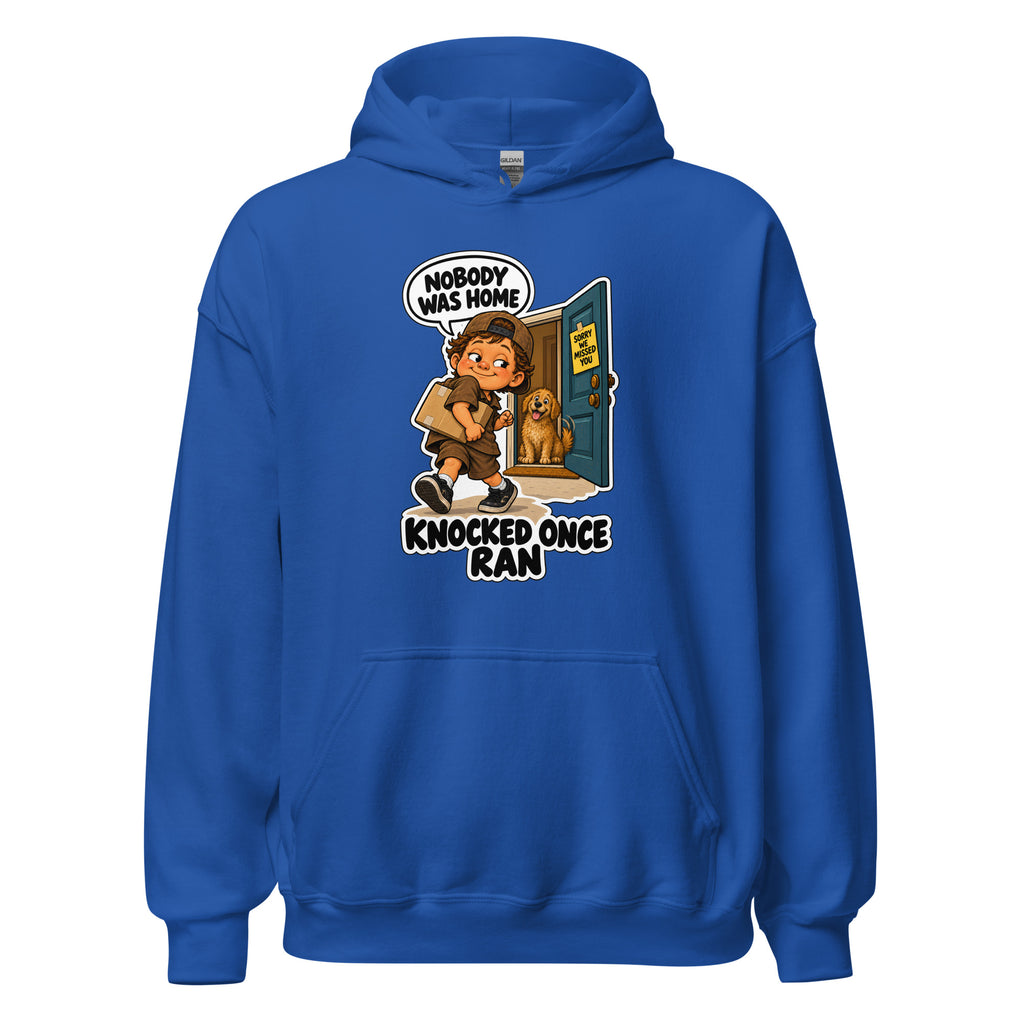 Delivery Dex hoodie in Royal, front view