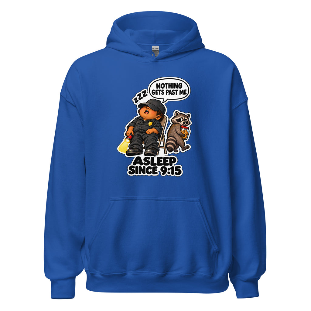 Security Stan hoodie in Royal, front view