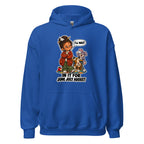 Teacher Trudy hoodie in Royal, front view