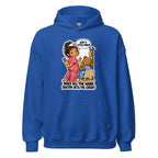 Nurse Nelly hoodie in Royal, front view