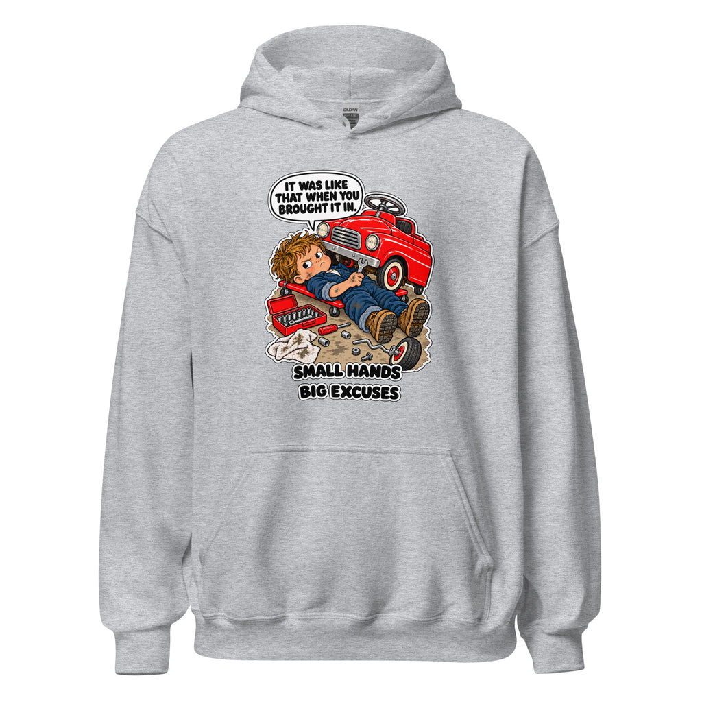 Mechanic Max hoodie in Sport Grey, front view