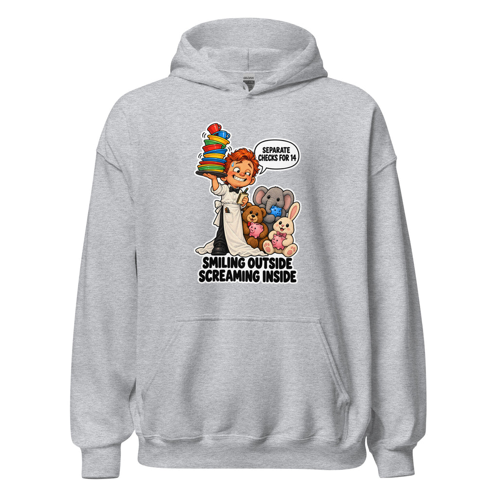 Waiter Wes hoodie in Sport Grey, front view