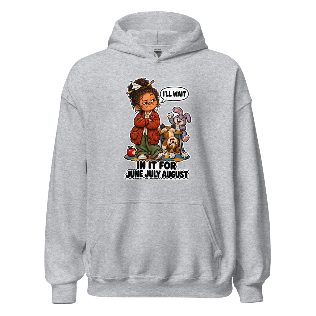 Teacher Trudy hoodie in Sport Grey, front view