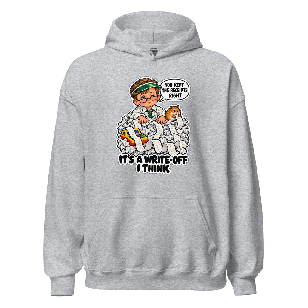 Accountant Andy hoodie in Sport Grey, front view