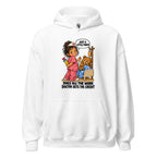 Nurse Nelly hoodie in White, front view