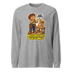 Measure Twice Milo long sleeve tee in Athletic Heather, front view