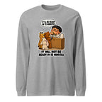 Pharmacist Phil long sleeve tee in Athletic Heather, front view
