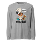 Chef Charlie long sleeve tee in Athletic Heather, front view