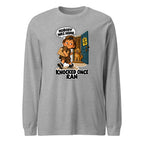 Delivery Dex long sleeve tee in Athletic Heather, front view