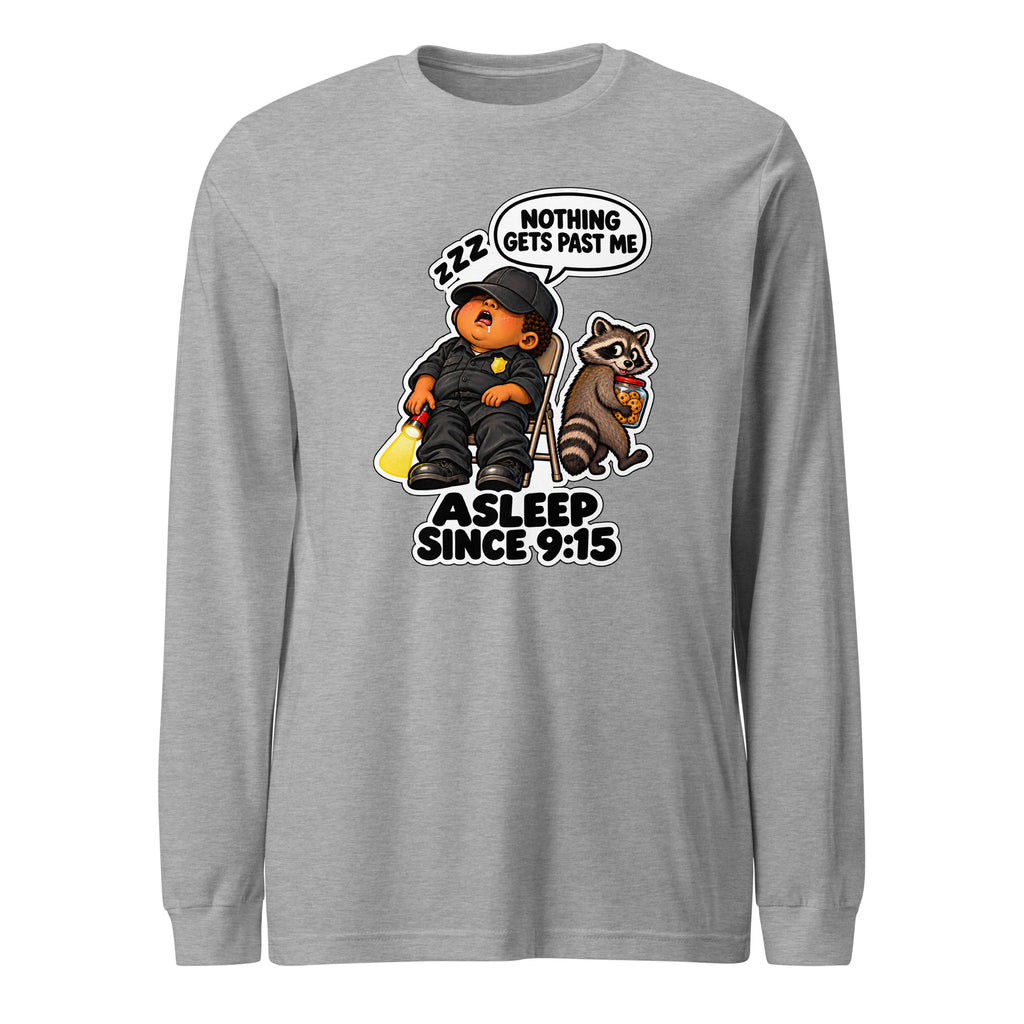 Security Stan long sleeve tee in Athletic Heather, front view