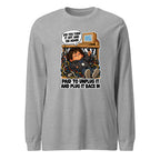 IT Guy Iggy long sleeve tee in Athletic Heather, front view