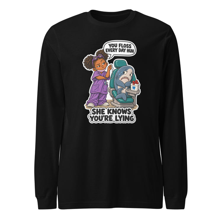 Hygienist Hazel "She Knows You're Lying" design