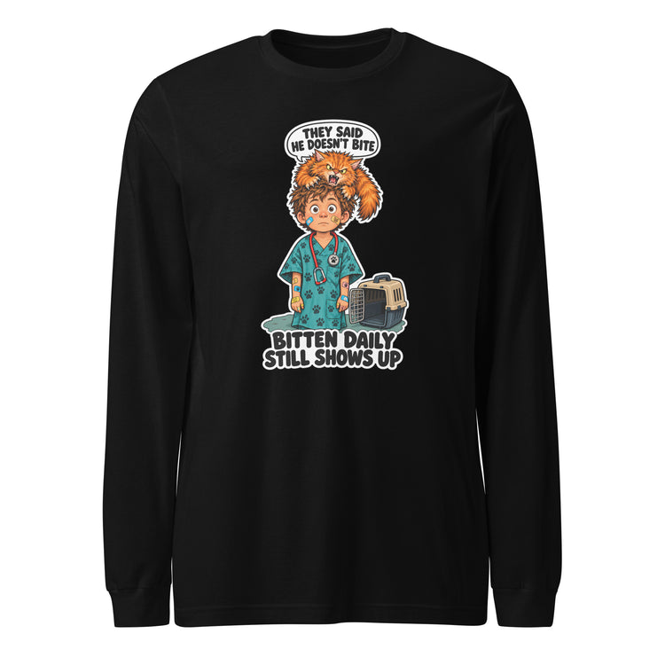 Vet Vinny "Bitten Daily, Still Shows Up" design