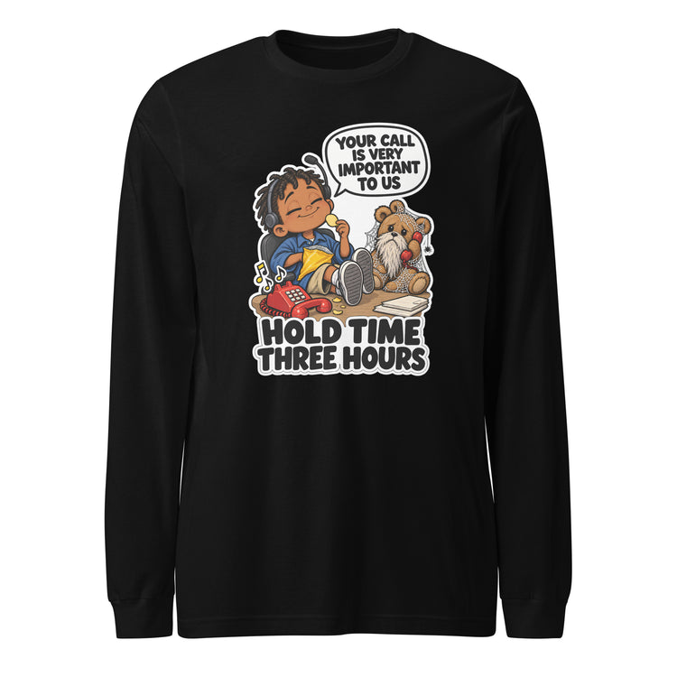 Customer Service Carl "Hold Time: Three Hours" design