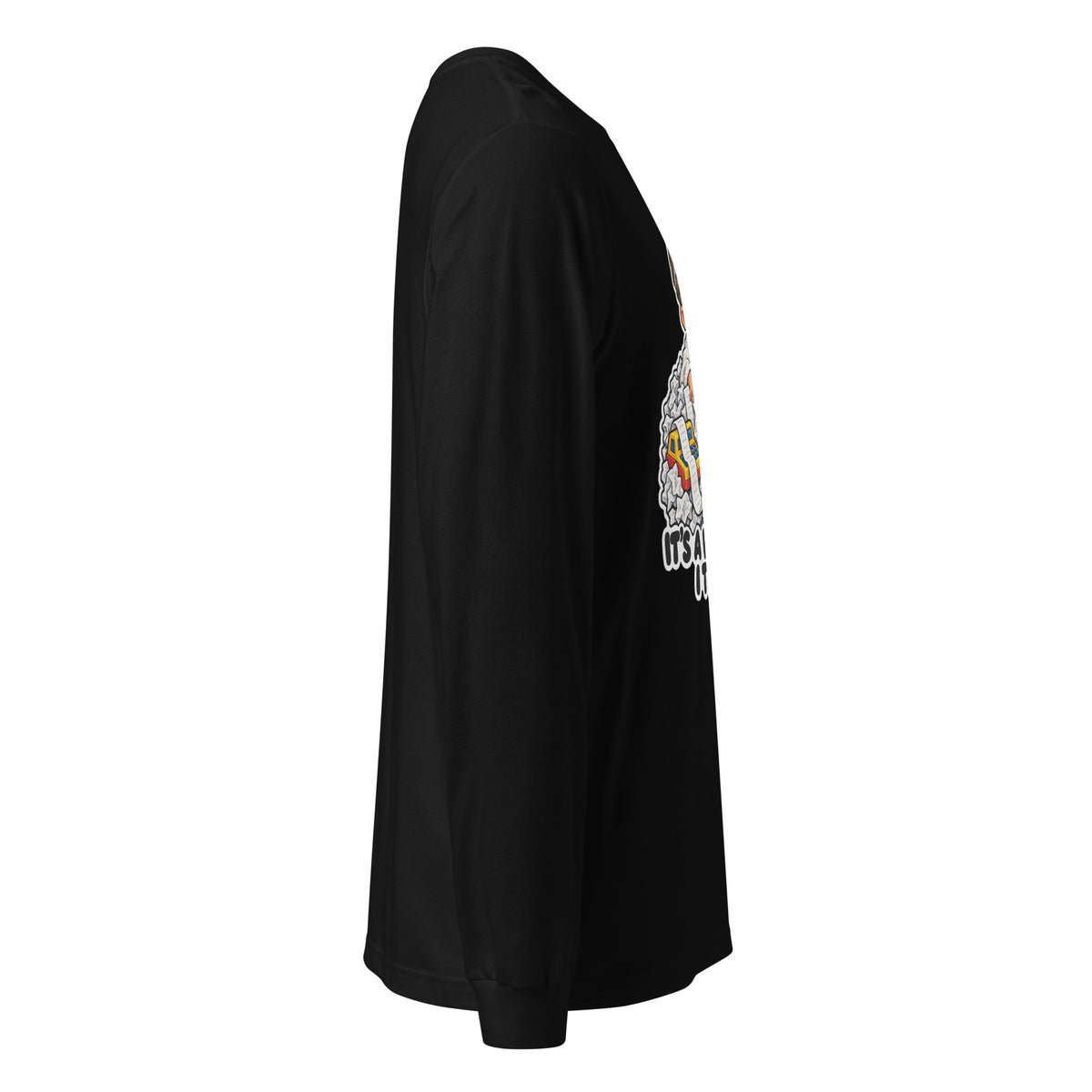Accountant Andy long sleeve tee in Black, right side view