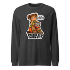 Lunchbox Lucy long sleeve tee in Dark Grey Heather, front view