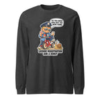 Officer Otis long sleeve tee in Dark Grey Heather, front view