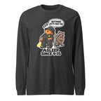 Security Stan long sleeve tee in Dark Grey Heather, front view
