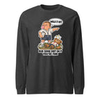 Coach Cal long sleeve tee in Dark Grey Heather, front view