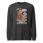 Teacher Trudy long sleeve tee in Dark Grey Heather, front view