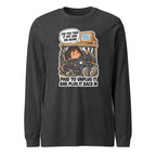 IT Guy Iggy long sleeve tee in Dark Grey Heather, front view