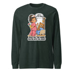 Nurse Nelly long sleeve tee in Heather Forest, front view