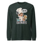 Chef Charlie long sleeve tee in Heather Forest, front view