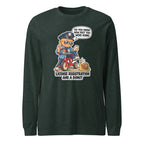 Officer Otis long sleeve tee in Heather Forest, front view
