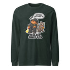 Security Stan long sleeve tee in Heather Forest, front view