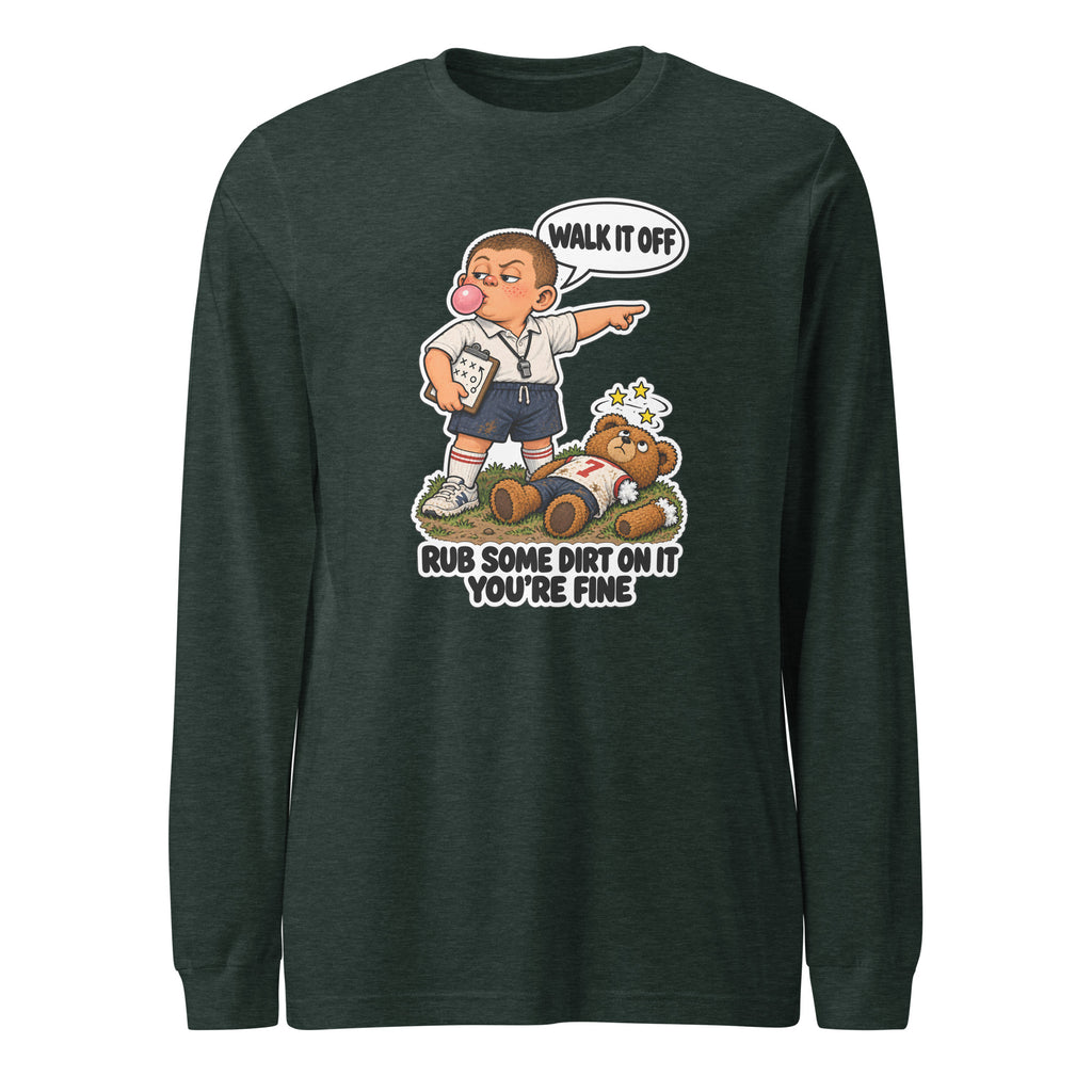 Coach Cal long sleeve tee in Heather Forest, front view