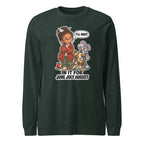 Teacher Trudy long sleeve tee in Heather Forest, front view