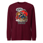 Mechanic Max long sleeve tee in Maroon, front view